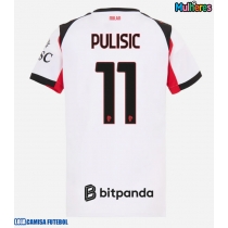 Camisa de Futebol AC Milan Christian Pulisic #11 Equipamento Secundário Mulheres 2025-26 Manga Curta